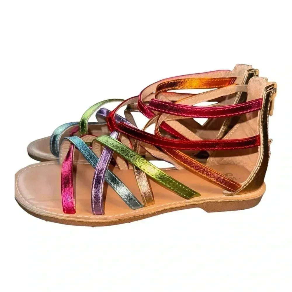 Harper Canyon Strappy Sandal, Multi Colored, Size 2 - Picture 7 of 12